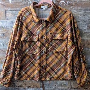 Eden & Olivia Plaid Short Flannel Shirt